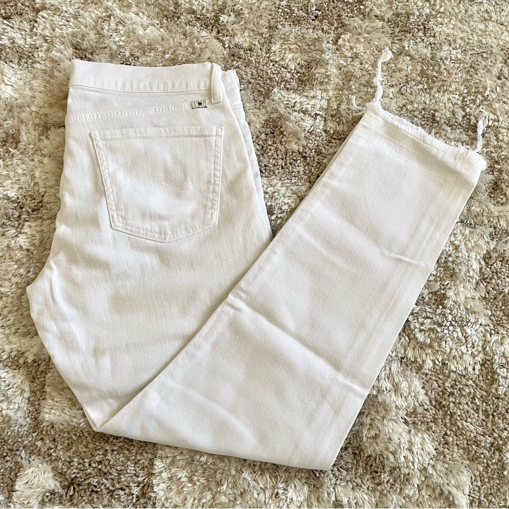 NWT Lucky Brand Womens White Sienna Slim Boyfriend Skinny Jeans Size 8 Waist 29